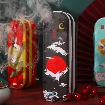 

Chinese Style Pencil Case Large Capacity Material Escolar Double-Layer Pencil Cases Cute Pencil Case Waterproof School Supplies