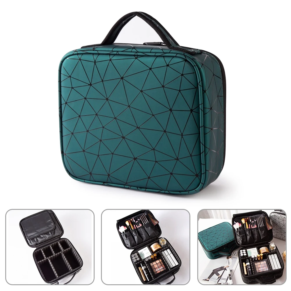 Travel Makeup Bag,Diamond Pattern Cosmetic Storage Case Toiletry