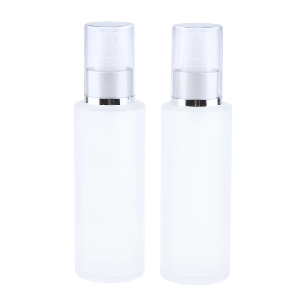 2Pcs/lot 100ml Empty Lotion Cream Perfume Glass Containers Cosmetic Bottles Dispensers for Makeup