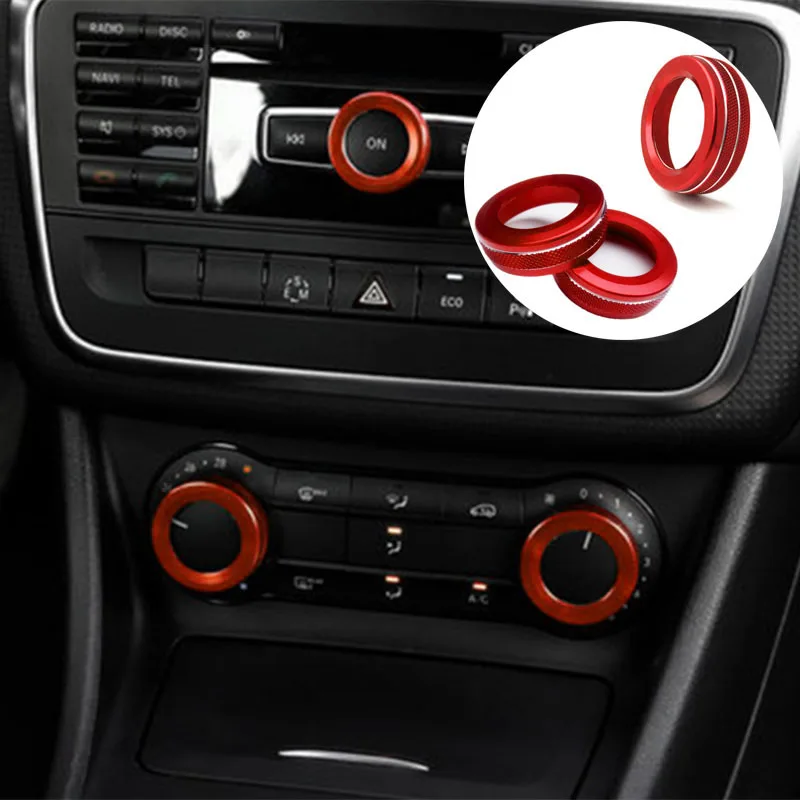

Car Volume Knob Button Air Conditioning Adjustment Decorative Ring For Mercedes Benz A B C E Class GLK GLA CLA GLE ML GL AMG