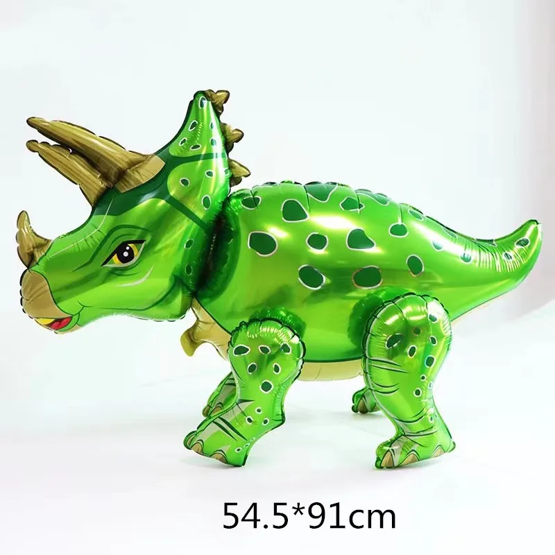 1 шт. большой 4D динозавр фольгированные шары Зеленый Динозавр стоящий Дракон День Рождения украшения Детские принадлежности мальчик игрушки Воздушные шары - Цвет: Dinosaur 2 green