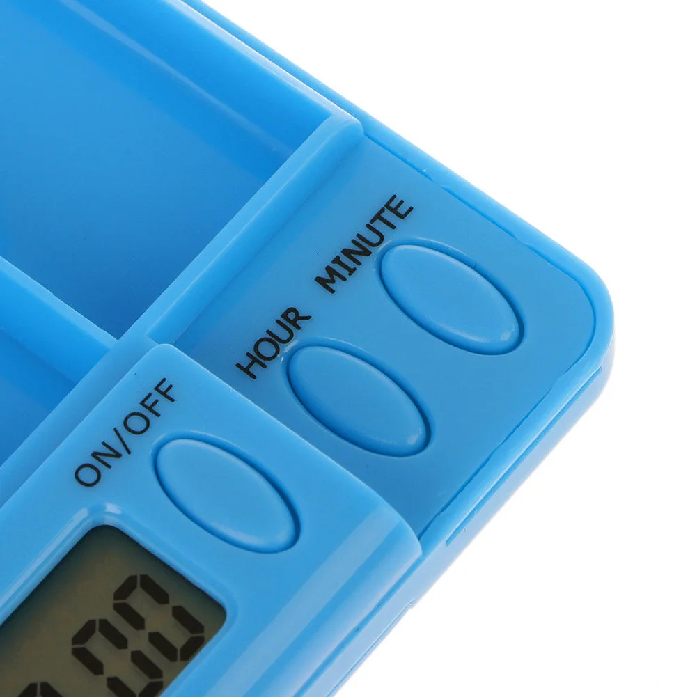 4 сетки разветвители Smart Pill Box ЖК-дисплей для домашнего использования цифровой электрический будильник Медицина напоминание Органайзер таймер Портативный Питание от батареи