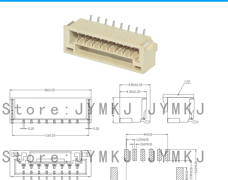 10 шт. JST 1,25 мм шаг разъем Micro GH1.25 2 Pin 2 3 4 5 6 7 8 9 10 P