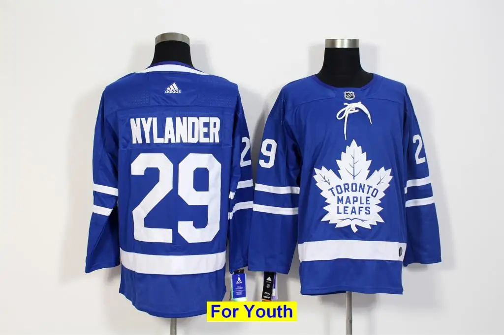 Детские Молодежные Трикотажные изделия Toronto Auston Matthews John Tavares Mitchell Marner - Цвет: Серебристый