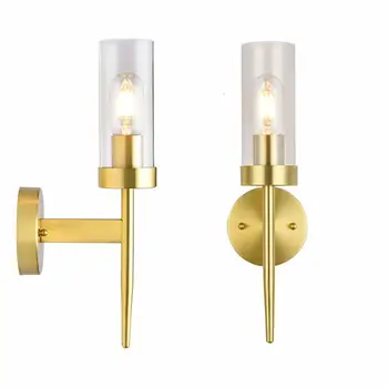 

2020 Hotel Industrial Iron Retro Bedroom Antique Brass Glass Wall Lamp Deco Maison Light Fixtures bedroom light light fixtures