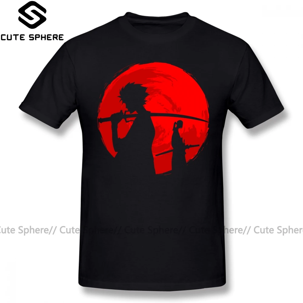 Ceny Samurai champloo T Shirt samuraj zachód słońca T Shirt Streetwear T Shirt plus size niesamowite męskie z krótkim rękawem T Shirt z nadrukiem
