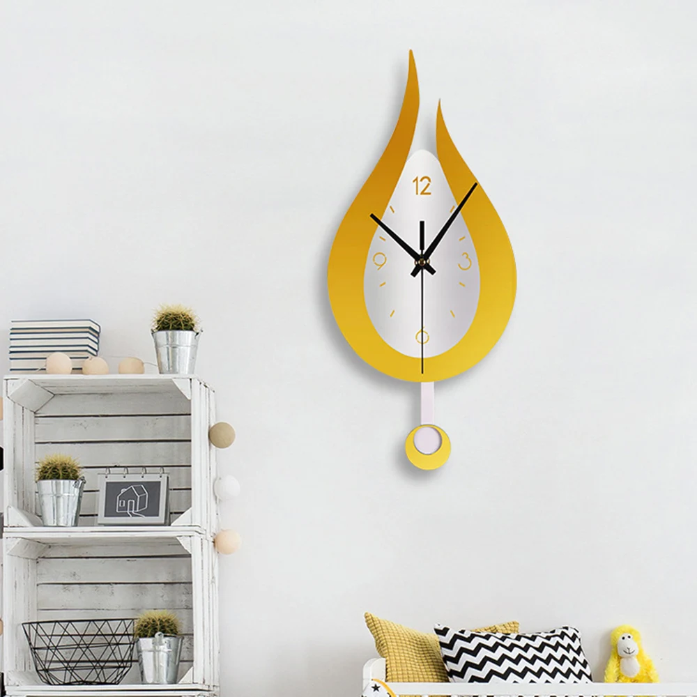 Modern Waterdrop Diy Design Wall Clock Creative Quartz Wall Decor Acyrlic Pendulum Clock Home Living Room Decoration
