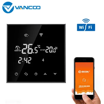 

Vancoo Wifi Smart Thermostat Touch Screen 3A Water Floor Heating Digital Room Thermostat Temperature Controller
