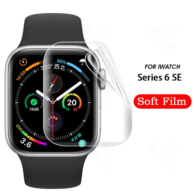 Мягкая защитная пленка для apple watch 6 5 4 se 44 мм 40 Iwatch series 7 41 45 2 3 42 38 | Электроника
