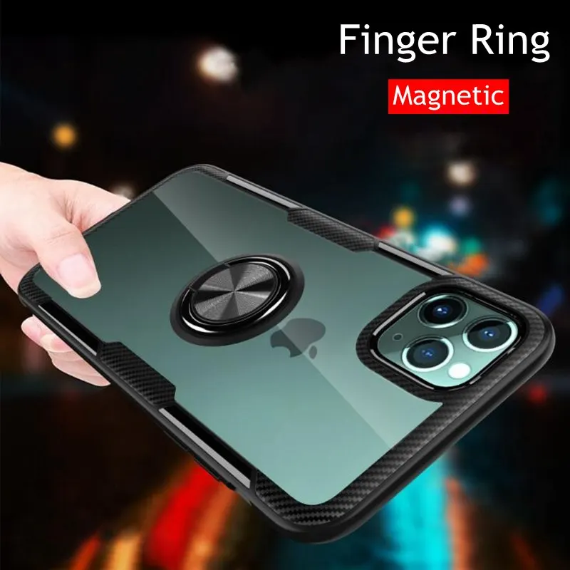 

Magnetic Finger Ring Case for iphone 11Pro Max iphone X XR XSMax 10 Clear Case for iphone 6S 6 s 8 7 plus iphone11 Phone Cases
