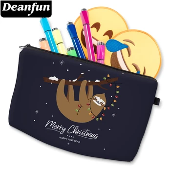 

Deanfun Cute Cosmetic Bag Brown Sloth Printing Bags Women Toiletry Bag Small Makeup Bag For Girl D52525