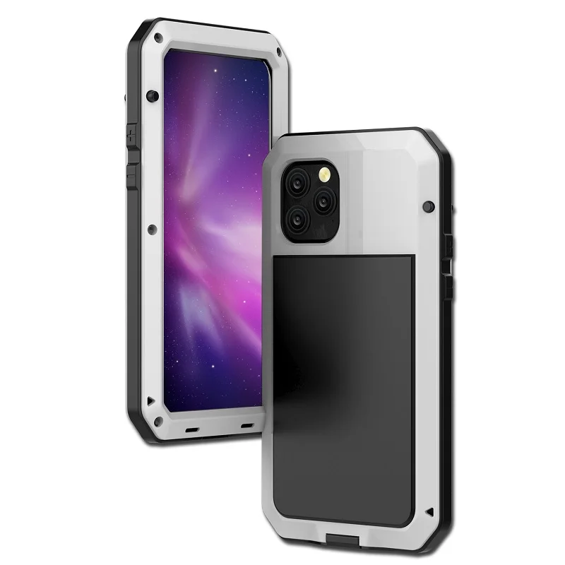 Броня 360 полная защита для coque iphone 11 Чехол ударопрочный металлический алюминиевый Doom сверхмощный чехол для iphone 11 pro max чехол