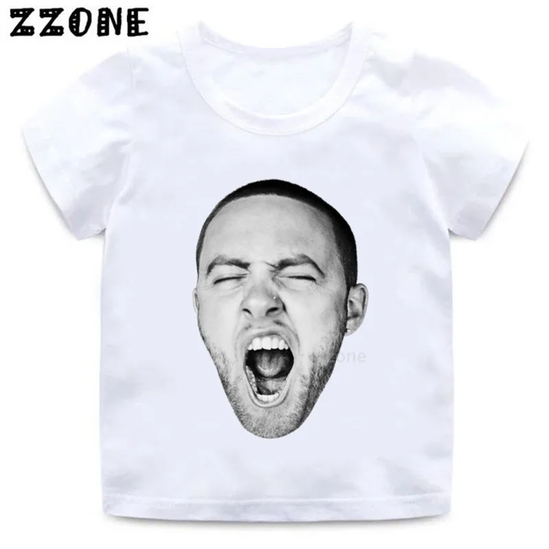 Футболка в стиле хип-хоп с принтом рэпера Mac Miller для мальчиков и девочек детская