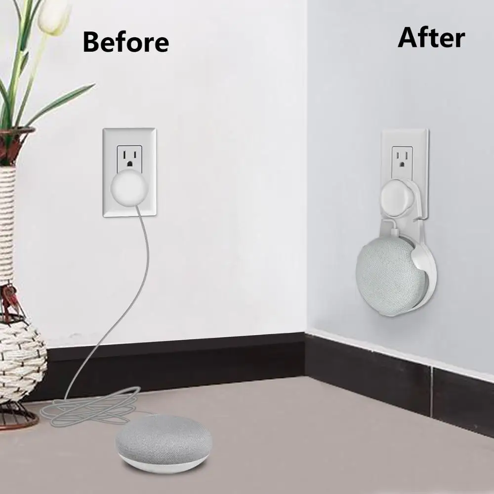 3 цвета розетка настенный держатель кабель управление кронштейн для Google Home мини аудио голосовой помощник штекер в кухня спальня