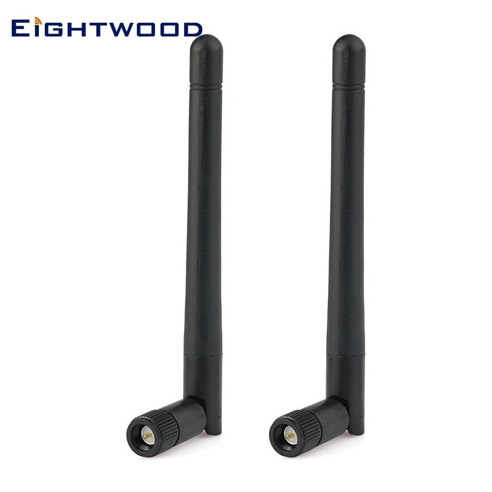 Eightwood 2 Pezzi Omni Gsm/Gprs/Edge/Cdma Antenna Antenna Sma Maschio Per D-Link At&T Netgear Banda Larga Linksys Router Wireless Cisco