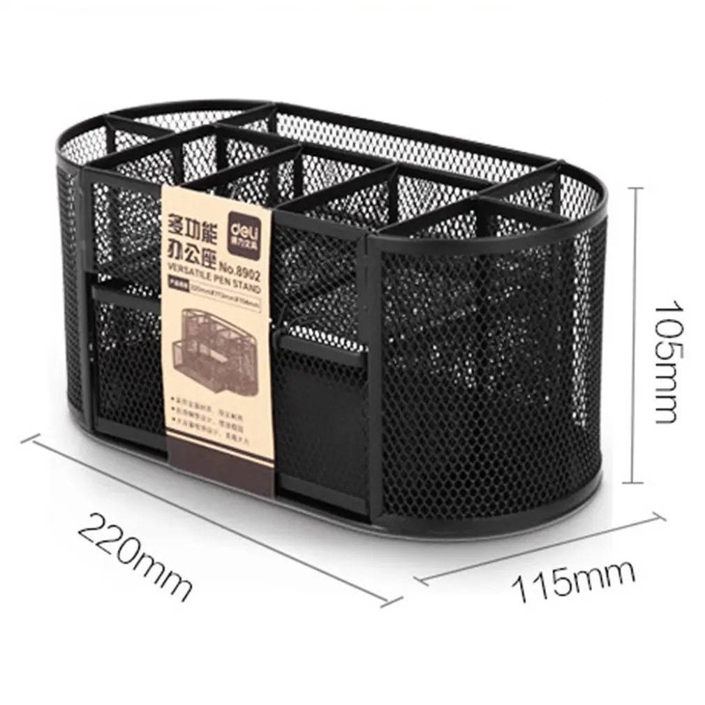 

Multifunction Deli Home Office Desktop Mesh Storage Box Case File Holder Organizer Sundries Stationery Stand Container