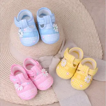 

Baby Boys Girls Anti-Slip Single Shoes Bow Square Floral Shoes Newborn Shoes Soft Toddler First Walkers Infant Crib Shoes 2019