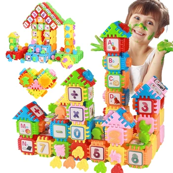 

New 216PCS Baby Paradise House Spelling Puzzle Building Blocks City DIY Creative Figures Bricks Educational Toys for Children