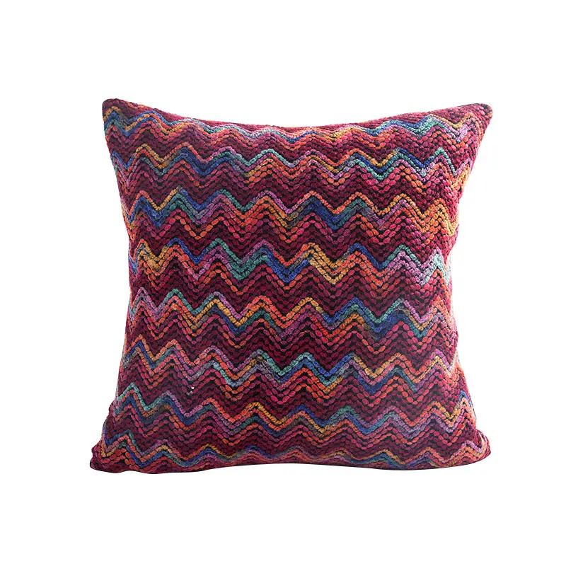 

European woollen weaving chair sofa cushion covers 45*45cm without inner wavy pattern pillows covers for home dec X95