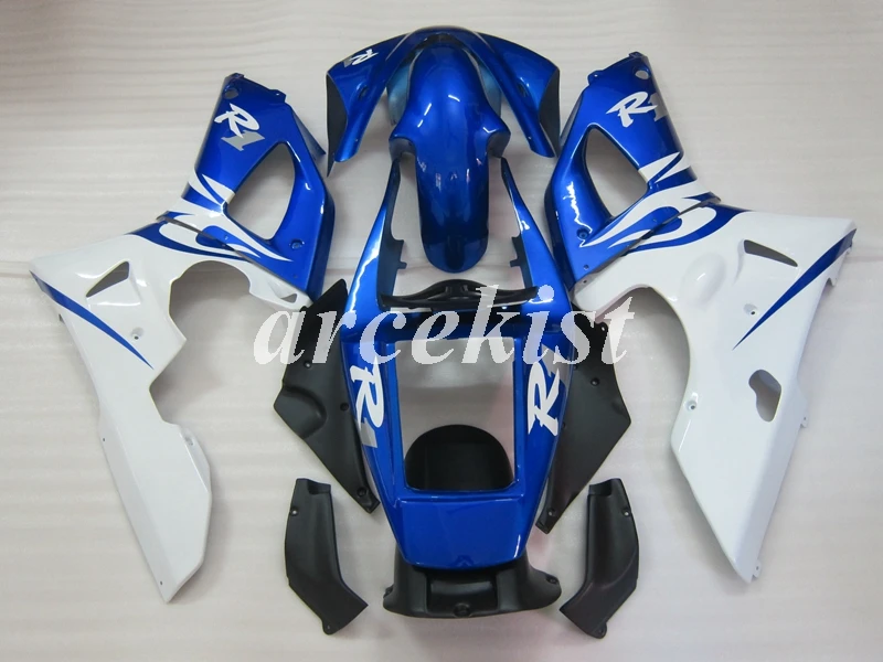 ABS полный обтекатель комплект подходит для Yamaha YZF-R1 YZF1000 R1 1998 1999 98 99 Обтекатель Набор Кузов Лидер продаж синий белый