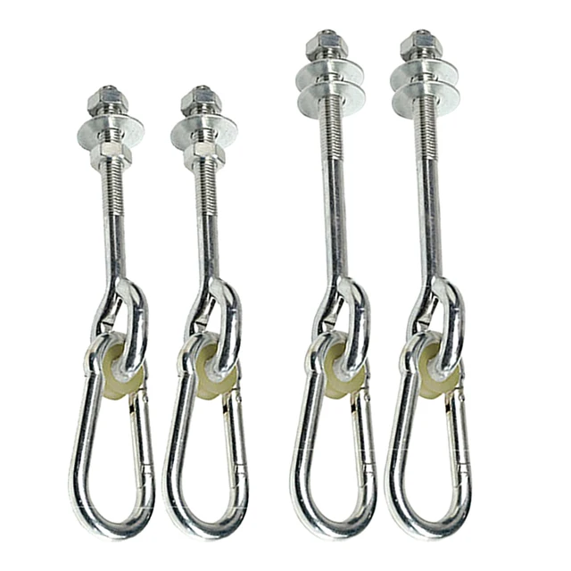 Swing Thread Hook Playset Playground Yoga Seat Safety Locking Ceiling Mount 1