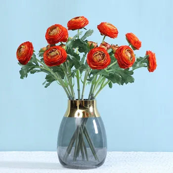 

If Xi High-End Imitation Flowers Wedding Home Decoration Decoration Flower Two Small Peony Simulated Green Plants Bonsai Artific