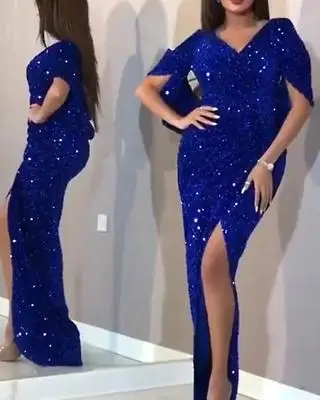 Женское платье весна и лето 2020 женские вечерние платья с коротким рукавом