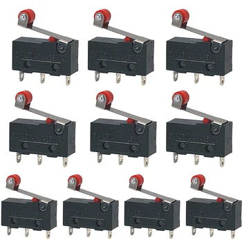 

10 Pcs Micro Mini Action Limit SPDT Arm LOT Snap Switch Roller Lever