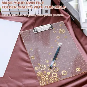 

File Clipboard Silicone Mold Diy Epoxy Resin File Folder Mould Document Clip Make Writing Pad Drawing Board Craft Tool