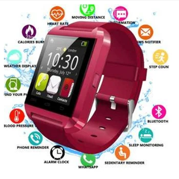

Smartwatch U8 Bluetooth Watch Bracelet Anti-Lost Hands-free Altimeter Passometer Support IOS Android