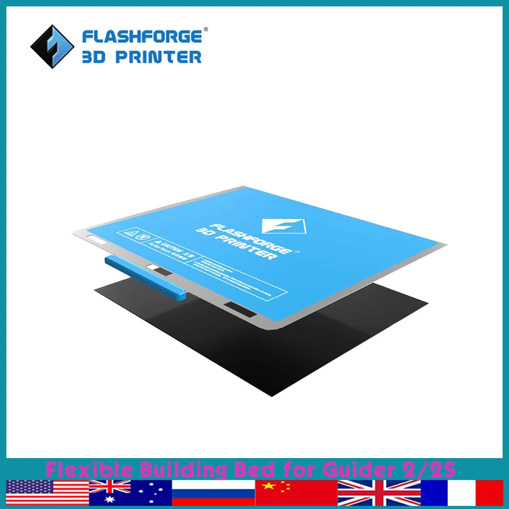 Placa de Construção Flexível de Flashforge para Guider 2s Placa de Construção Removível Peças de Impressora 3d Replacem Impressão Platforment
