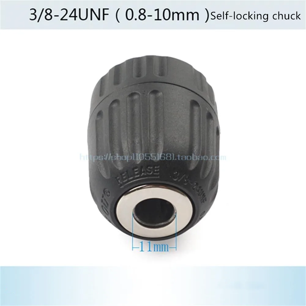 Matkap Chuck 0.8-10mm 3/8-24 UNF Kendinden kilitlemeli Anahtarsız Matkap Chuck Darbeli Anahtar Dönüşüm Ağaç İşleme Tornavida Aracı
