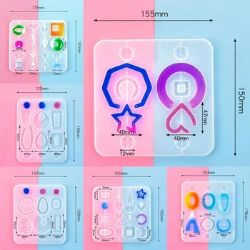 

Resin Mold Silicone Earring Pendant Casting Silicone Mould Creative DIY Molds Crafts Jewelry Making Tools