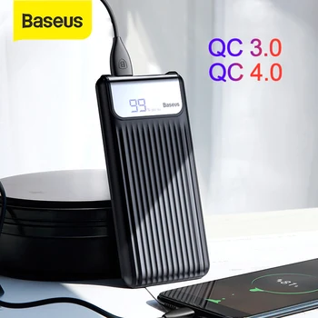 

Baseus 10000mAh Power Bank Dual USB Quick Charge 3.0 Powerbank For Phone QC3.0 Fast Charger External Battery for iPhone
