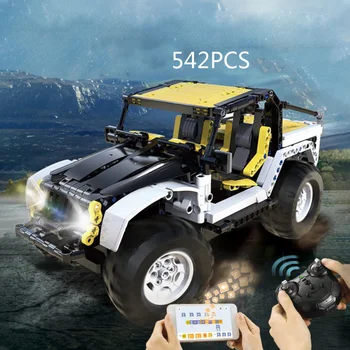 

Technic 2.4Ghz radio Remote control car building block Jeeps truck orv model app rc vehicle toys collection for boys gifts