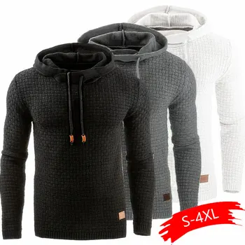 

Sweater Men Autumn Winter Warm Knitted Men's Sweater Casual Hooded Pullover Men Cotton Sweatercoat Pull Homme Plus Size 4XL