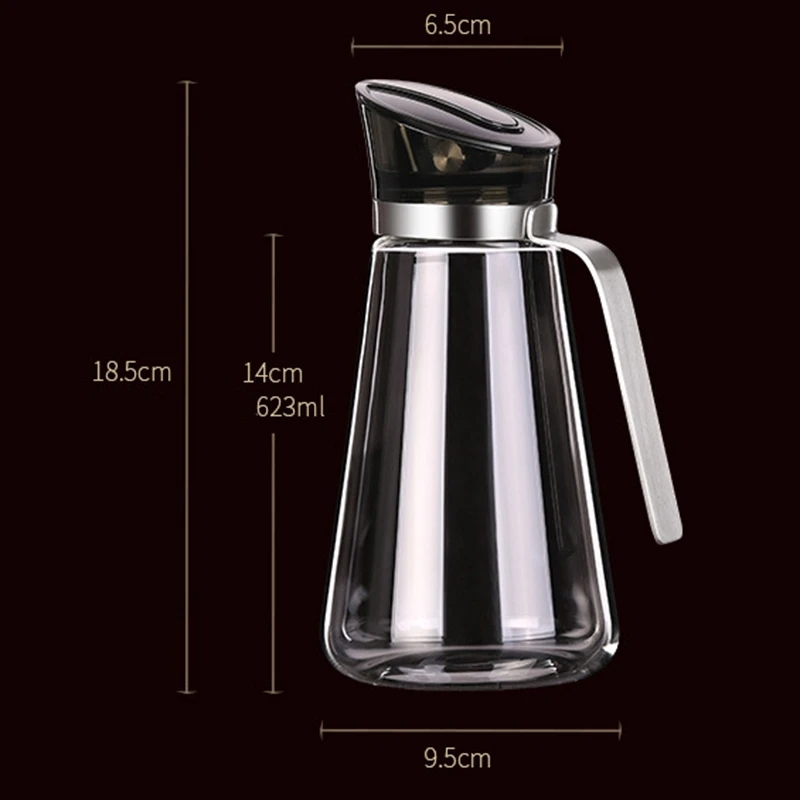 ABSS-Авто Флип диспенсер оливкового масла бутылка, 21 Oz герметичный контейнер для приправы с автоматической крышкой и пробкой высокое боросиликатное г