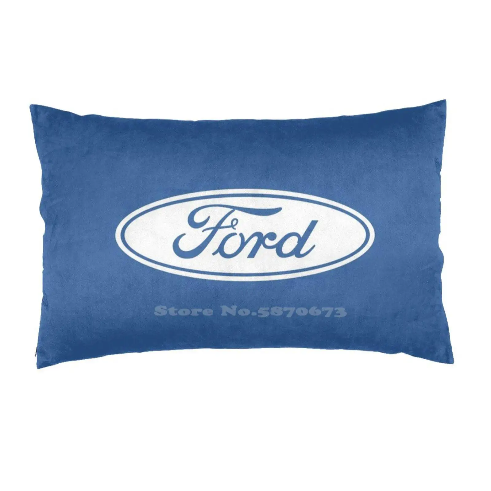 Ford Motors White Logo Fan Art Bed Fodera Per Cuscino Del Divano Federa Stampata Logo Symbol F150 Muscle Car Cars Fiesta Fast Escape