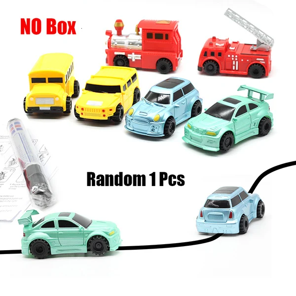 New Magic Pen Inductive Car Truck Follow Any Drawn Black Line Track Mini Toy Engineering Vehicles Educational Toy - Color: B07 NO box