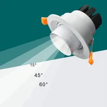 2шт светодиодный потолочный Фокусировочный прожектор ювелирный отельный прожектор потолочный cob бычий глаз встроенный угловой прожектор