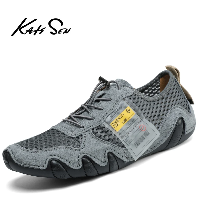 

KATESEN Comfortable Men Casual Shoes Loafers Men Shoes Quality Split Leather Shoes Male Flats Hot Sale Driving shoes men