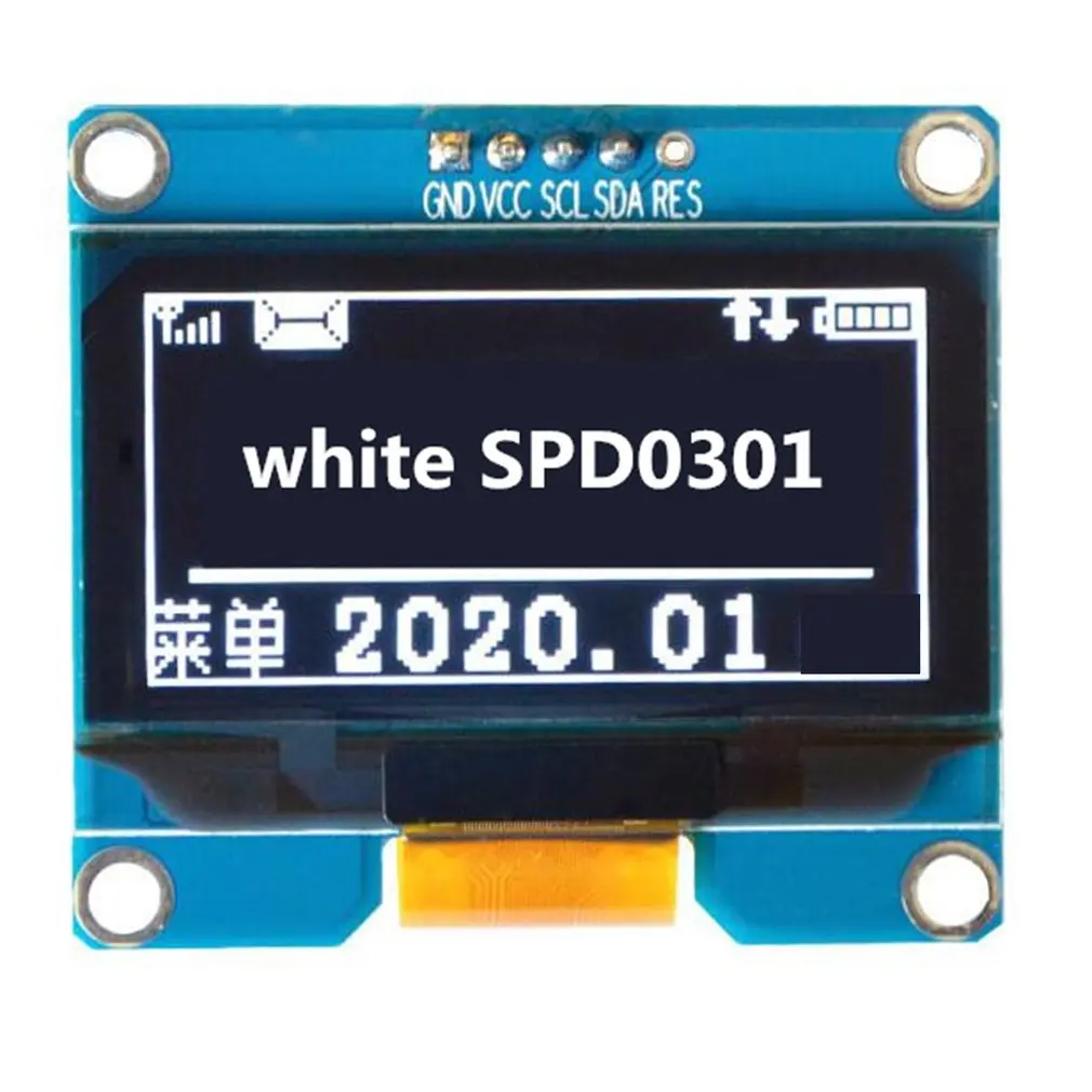 5 Pin white Ips 1,54 дюймов 5/7 Pin OLED дисплей экран модуль платы 128x64 SPD0301 Привод IC интерфейс igc белый/синий/желтый - Комплект: 5 Pin white
