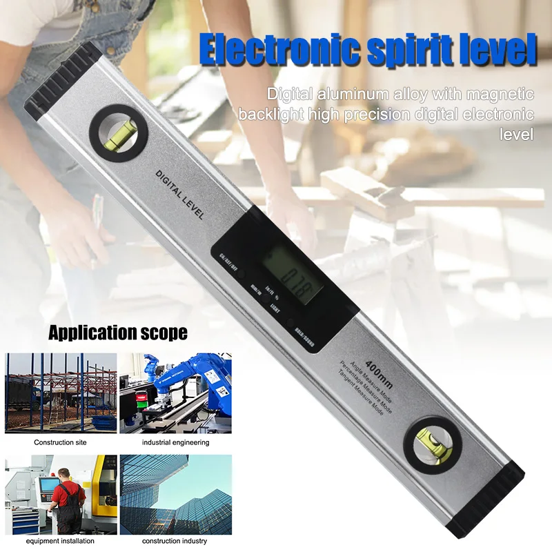  0-1000mm Digital Level Meter Electronic Digital Level Protractor Angle Finder CLH@8