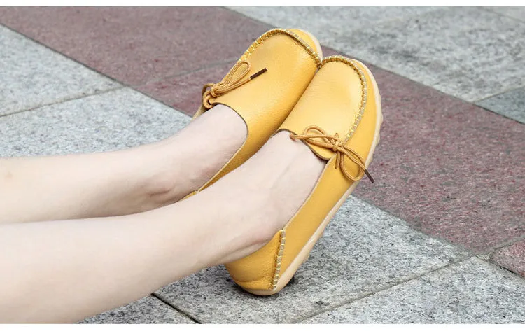 Fashion Summer Casual Leather Women's Loafer Shoes