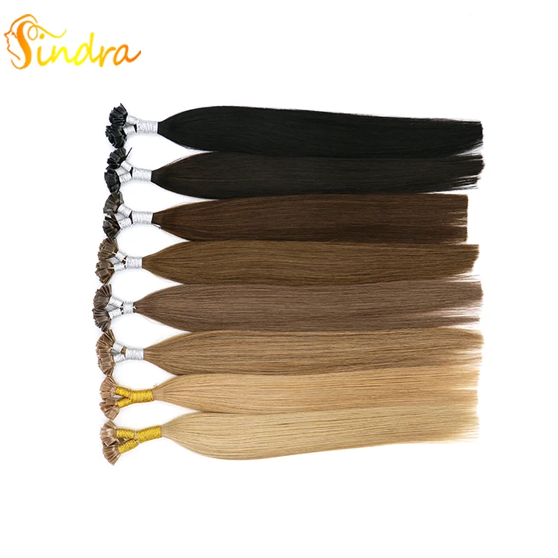 

Sindra Human Hair Straight Capsules Keratin Fusion Hair 50g 100g/Pack 100% Remy Hair Pre Bonded Flat Tip Hair Extension