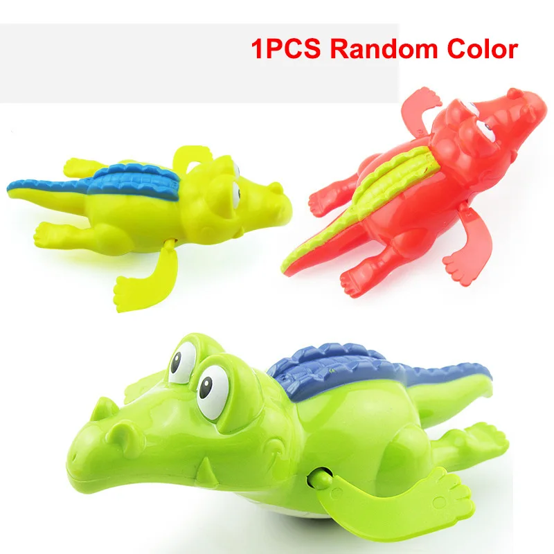 Baby Bath Toys Swim Bath Turtle Dolphin Crocodile Floating Water Wind Up Chain Baby Children Classic Bath Toys 23