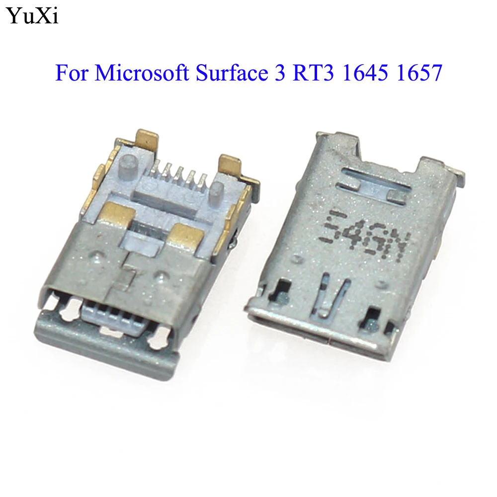2 Pz/Lotto 5 Pin 5Pin Per Microsoft Surface 3 Rt3 1645 1657 Micro Usb Di Ricarica Connettore Porta Di Ricarica Dock Presa Martinetti