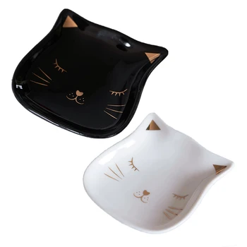 

2pcs in One Suit Practical Adorable Storage Plate Whiteware Jewelry Plate Dried Fruit Tray for Table Party Home