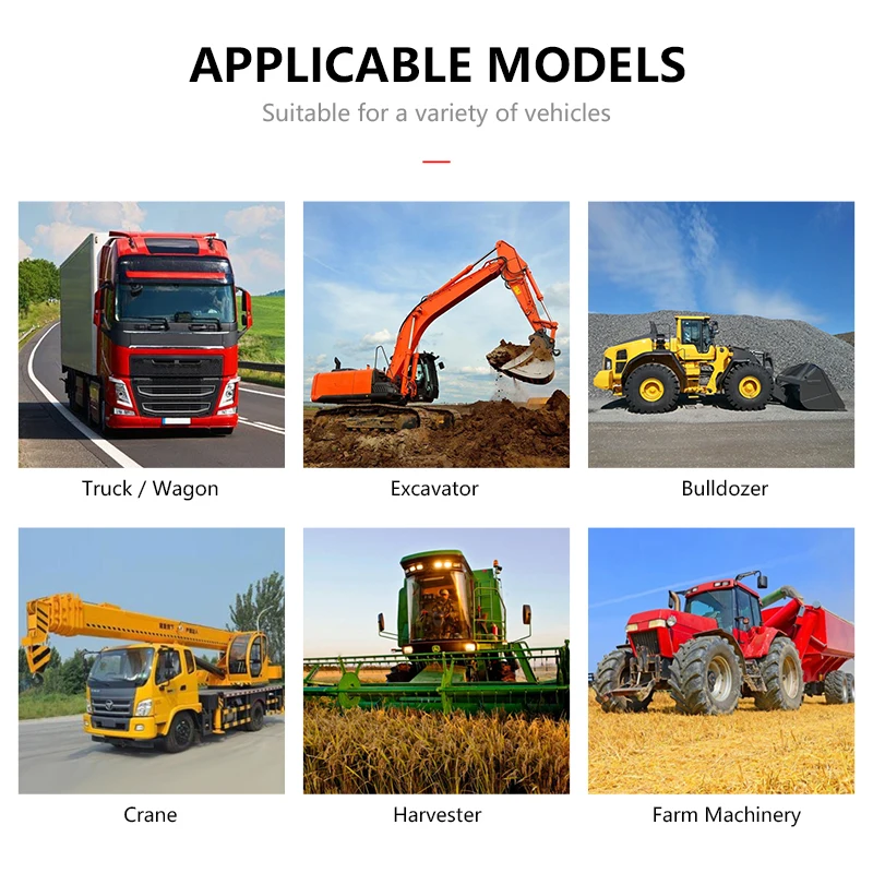  Jansite 9 inch Car Monitor HD Display 2 video input IP67 Waterproof Backup cam Image Flip 12-24V Tr