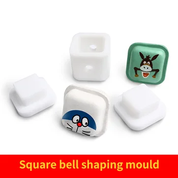 

SMVAUON square bell Shape Plastic Silicone mold leather handmade leather DIY tool Baking Tools Decorations